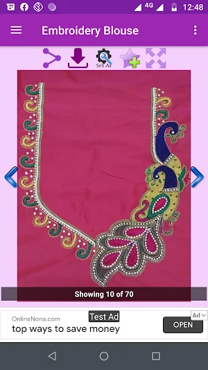Blouse with embroidery design Screenshot 2