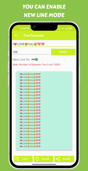 Text Repeater, Create 10k Copy Screenshot 1
