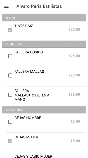 Álvaro Peris Estilistas Screenshot 2