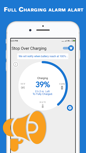 Full Charging alarm alert: Stop over charging Screenshot 2