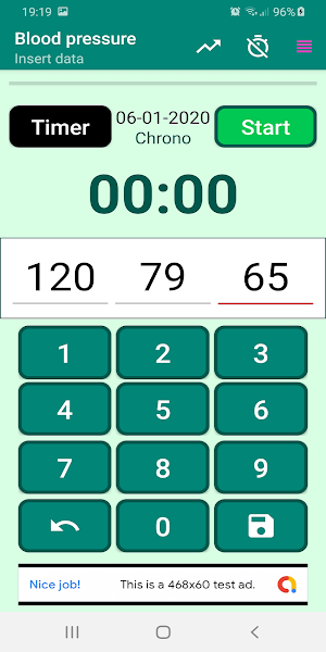 Blood Pressure Register Screenshot 1