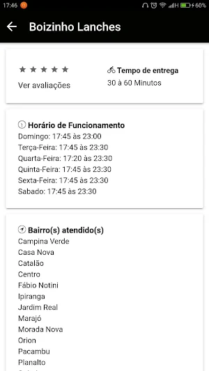 Boizinho Lanches Screenshot 2