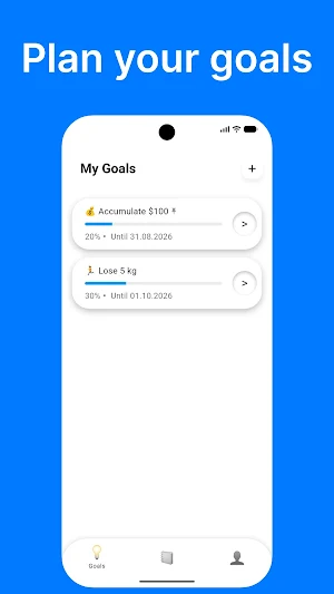 wave - planner & goal tracker Screenshot 1