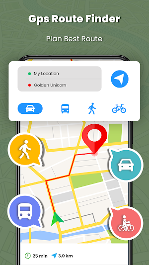 GPS Route Finder Screenshot 1