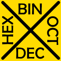 Binary, decimal, hexadecimal, octal calculator