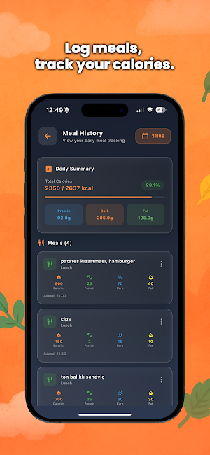 Fiteaty: AI Calorie Tracker Screenshot 2