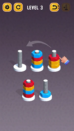 Bolts Color Sorting Nuts Sort Screenshot 1
