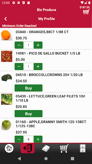 Bix Produce Checkout Screenshot 1