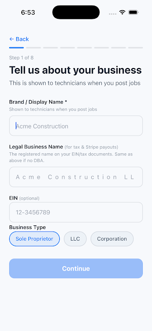 Contractors Hub Screenshot 0