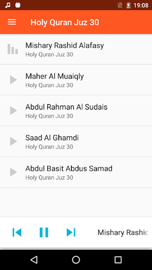 Holy Quran Juz 30 MP3 Screenshot 0