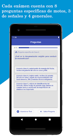 Examen de conducir. Motos Screenshot 2
