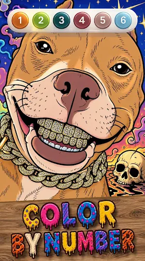 Creepy Dog Color by Number Screenshot 2