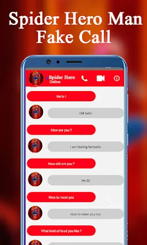 Spider hero man Prank Call Screenshot 3