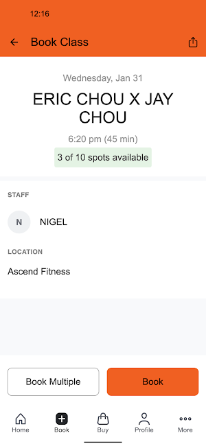 Ascend Fitness SG Screenshot 2