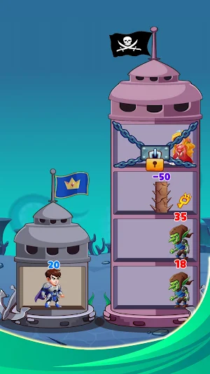 Hero Tower Wars Puzzle Screenshot 1