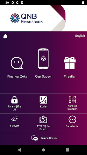 QNB Finansbank Mobile Banking Screenshot 0
