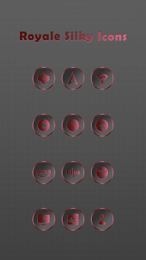 Royale Silky Dark Red Icons Screenshot 3