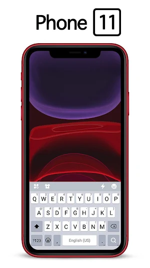 Red Phone 11 Keyboard Theme Screenshot 0