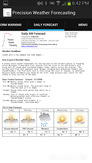 Precision Weather Forecasting Screenshot 2