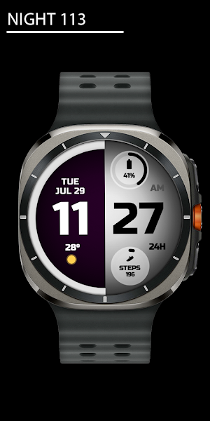 Night 113 - Digital Watch Face Screenshot 0