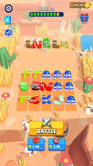 Merge Alphabet Monster Battle Screenshot 2