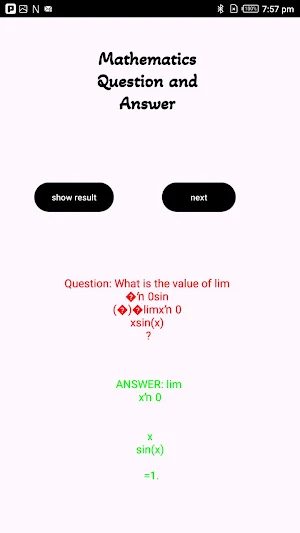 Maths Quiz Screenshot 2