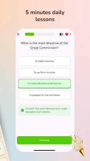 Bible Way: Daily Study & Quiz Screenshot 1