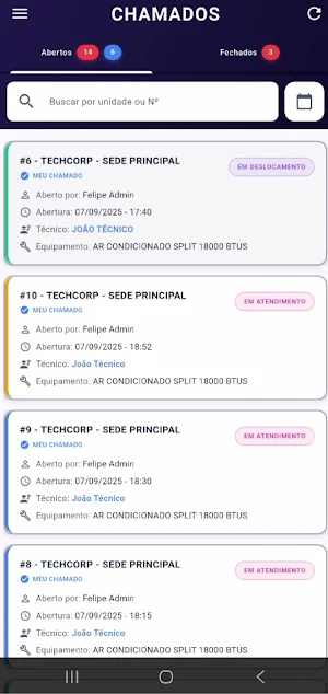 AppChamado Screenshot 1