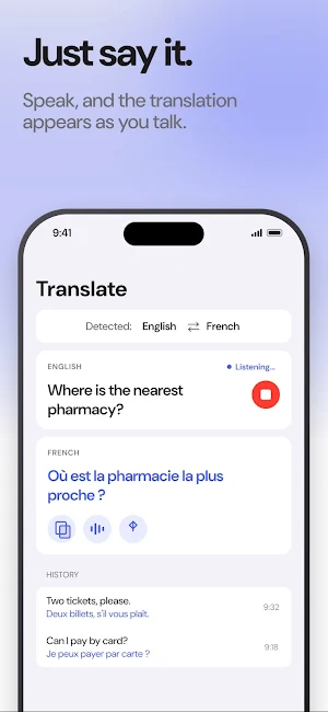 AI Translator: Voice & Camera Screenshot 3