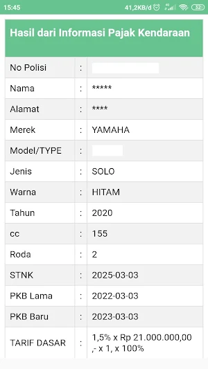 Cek Pajak Kendaraan Online Screenshot 2