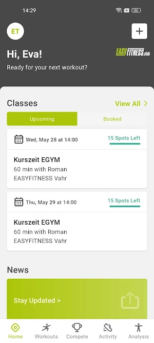 EASYFITNESS Connect Screenshot 1