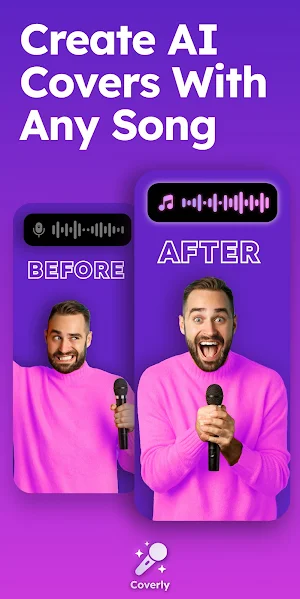 Coverly: AI Song Cover & Music Screenshot 0