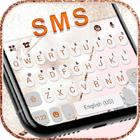 Gold Rose Geometric Keyboard T