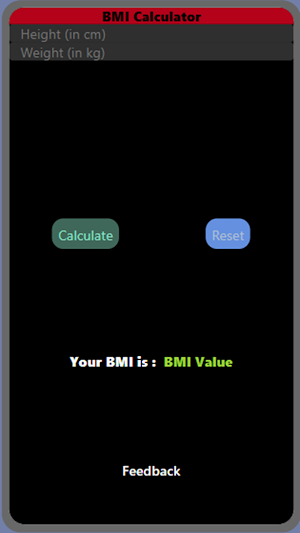 BMI Calculator- Joshua Eliezer Screenshot 0