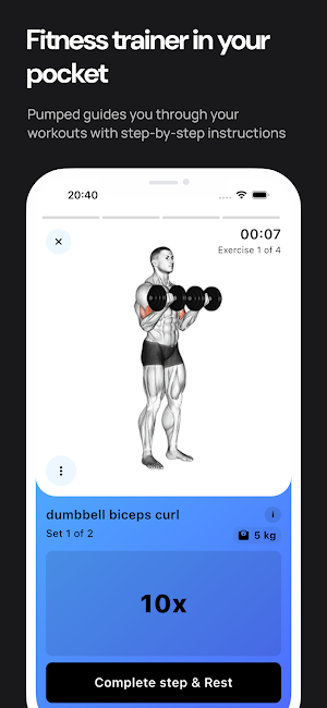 Pumped Workout Tracker Gym Log Screenshot 1