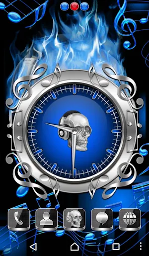 Skull On Fire Clock Widget Collection Screenshot 1