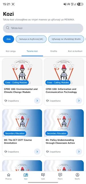 TCPD LMS Screenshot 3
