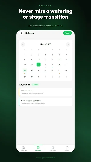 Microva - Microgreens planner Screenshot 3
