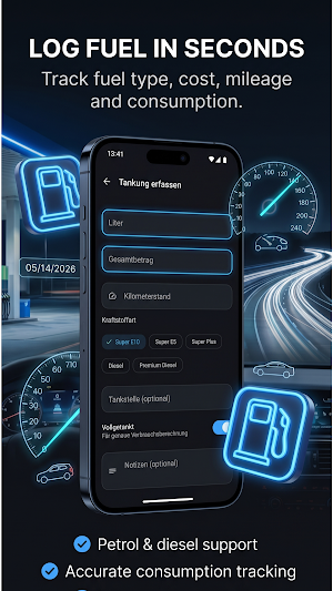 FuelFlow: Sprit & Fahrtenbuch Screenshot 1