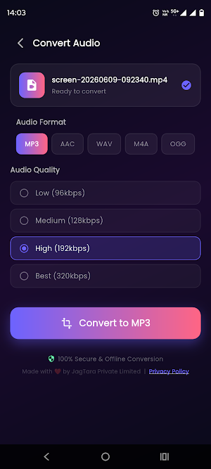 Video to MP3 Converter Screenshot 1