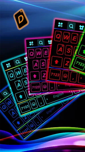 LED Neon Lighting Keyboard Background Screenshot 0