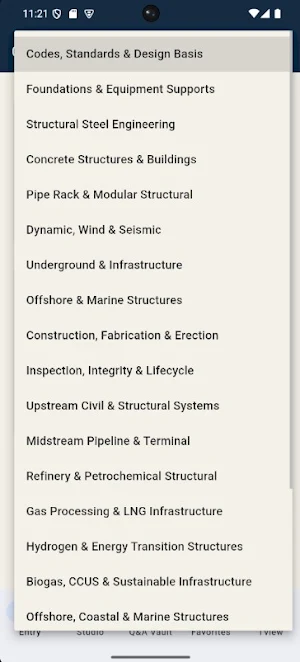Civil Engg Oil & Gas Interview Screenshot 1