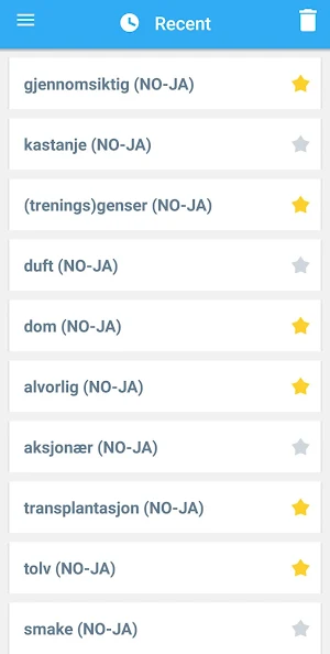 Japanese-Norwegian Dictionary Screenshot 3