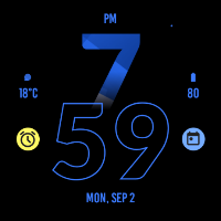 Active Blue Fit Watch Face