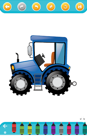 tractor cars - coloring book Screenshot 2