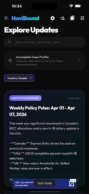 NaviBound: Immigration News Screenshot 0