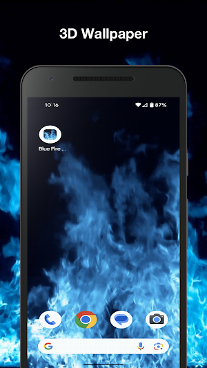 Blue Fire Live Wallpaper Screenshot 0