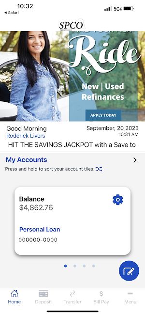 SPCO Credit Union Screenshot 1