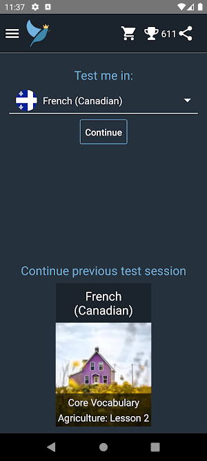 Canadian French Language Tests Screenshot 0