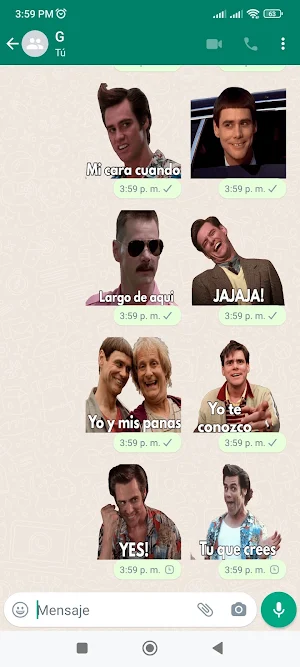 Stickers de Jim Carrey Screenshot 1